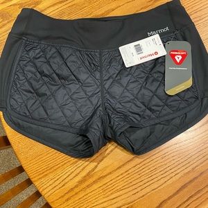 Marmot black quilted shorts. Size Large